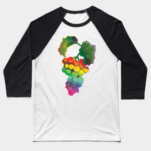 Grape Rainbow Fruit Baseball T-Shirt